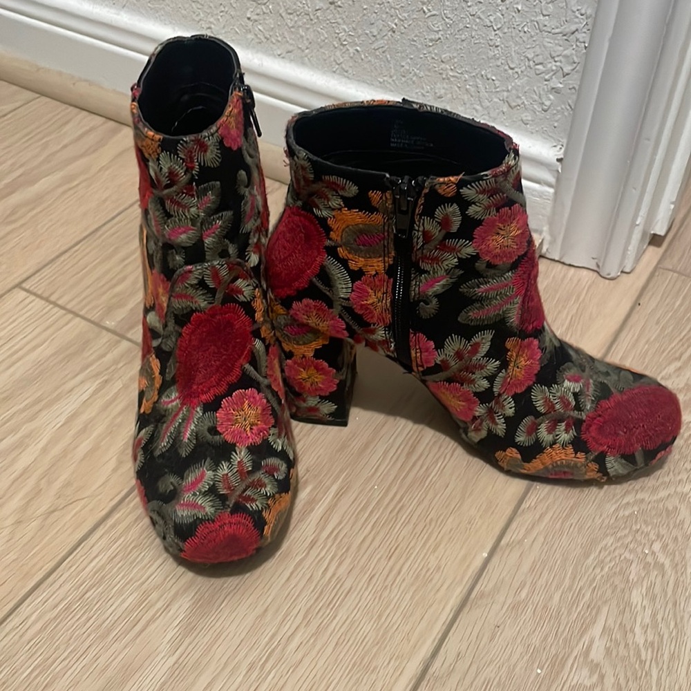 Flower Embroidered booties